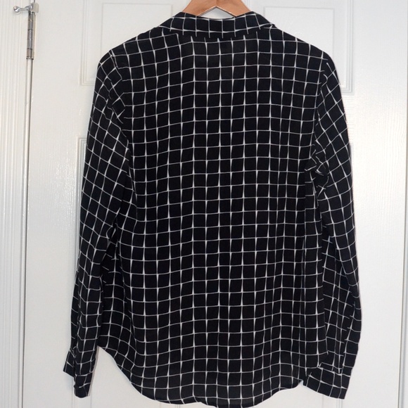 Sanctuary Black and White Square Blouse L - Picture 5 of 7